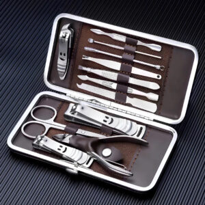 Kit Manicure Profissional Inox 12 Peças com Estojo – Manicure e Pedicure Completo - Imagem 2