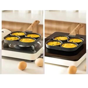 Frigideira Antiaderente com 3 ou 4 Divisórias – Multiuso para Ovos, Panquecas e Lanches - Imagem 6