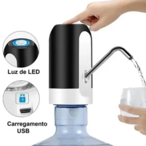 Bebedouro Bomba Elétrica para Garrafão e Galão D’Água 5 a 20 Litros Recarregável Portátil com Carregamento USB - Imagem 4