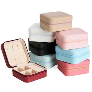 Porta-Joias Compacto para Viagem com Divisórias – Organizador de Anéis, Brincos e Colares - Imagem 3