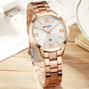 CURREN Ladies Watch For Women Fashion Retro Female Waterproof Watch Steel Quartz Watch For Women Christmas Relógio Feminino 9007 - Imagem 3