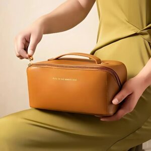 Bolsa Necessaire Feminina para Maquiagem e Cosméticos – Grande Capacidade, Portátil para Viagem - Imagem 4