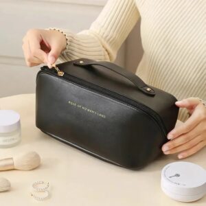 Bolsa Necessaire Feminina para Maquiagem e Cosméticos – Grande Capacidade, Portátil para Viagem - Imagem 2