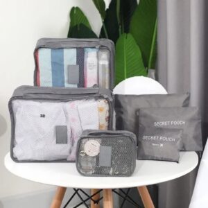 Kit 6 Necessaires Organizadores de Mala para Viagem – Feminino e Masculino - Imagem 2